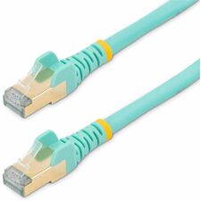StarTech.com Cat6a Ethernet Patch Cable - Shielded (STP) - 20 ft., Aqua 20 ft Category 6a Network Cable for Docking Station, Network Device, Notebook, Desktop Computer, Hub, Switch, Router, Print Server, Patch Panel, PoE-enabled Device, VoIP Device - Firs