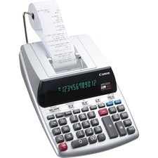 Canon MP25DV-3 Printing Calculator Dual Color Print - Clock, Calendar, Durable, Sign Change, Built-in Memory - 12 Digits - Silver - 1 Each