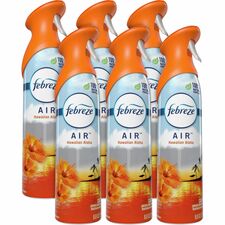 Febreze Air Freshener Spray Spray - 8.5 fl oz (0.3 quart) - Hawaiian Aloha - Odor Neutralizer, VOC-free - 6 / Carton