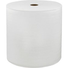 LoCor Hard Wound Roll Towels 1 Ply - 7" Width x 800 ft Length - White - Virgin Fiber - 6 Rolls Per Carton - 6 / Carton