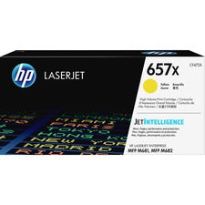 HP 657X (CF472X) Original High Yield Laser Toner Cartridge - Yellow - 1 Each 23000 Pages