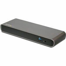 StarTech.com Dual 4K Monitor Thunderbolt 3 Dock with 3x USB 3.0 Ports for Notebook - 85 W - Thunderbolt 3 - 2 Displays Supported - 4K - 4096 x 2160, 3840 x 2160 - 5 x USB Ports - 2 x USB 3.0 - USB Type-A - USB Type-C - Network (RJ-45) - DisplayPort - Blac