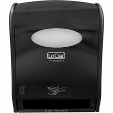 LoCor Electronic Hardwound Towel Dispenser Touchless Dispenser - 10.2" Height x 13.6" Width x 16.4" Depth - Black - 1 Each