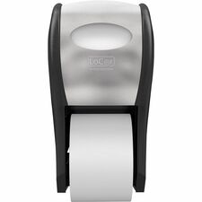 LoCor Top-Down Wall-Mount Bath Tissue Dispenser, Stainless Roll Dispenser - 2 x Roll - 7.3" Height x 13.4" Width x 7.3" Depth - Plastic - Stainless Steel - Long Lasting, Perforated - 1 Each
