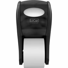 LoCor Top-Down Bath Tissue Dispenser 300 x Sheet - 7.4" Height x 7.2" Width x 13.5" Depth - Black - 1 Each