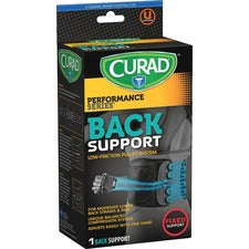 Curad Low Friction Pulley Back Support Black - Fabric - 1 Each