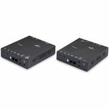 StarTech.com HDMI Over IP Extender Kit - 4K 1 Input Device - 1 Output Device - 328.08 ft Range - 2 x Network (RJ-45) - 1 x HDMI In - 1 x HDMI Out - 1080p, 720p - 4K - 3840 x 2160 - Twisted Pair - Category 6, Category 5e - TV, Digital Signage System, Retai