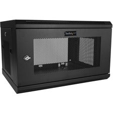 StarTech.com 6U Wall-Mount Server Rack Cabinet - Up to 16.9 in. Deep For Server, LAN Switch, Patch Panel - 6U Rack Height14.80" Rack Depth - Wall Mountable Enclosed Cabinet - 2 Post - Black - Steel Mesh, Steel - 198.42 lb Maximum Weight Capacity