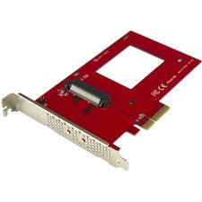 StarTech.com U.2 to PCIe Adapter for 2.5" U.2 NVMe SSD - SFF-8639 - x4 PCI Express 3.0 Mount a 2.5" U.2 NVMe SSD into your desktop computer or server, using an available PCIe expansion slot - SFF-8639 PCIe Adapter - x4 PCI Express 4.0 - NVMe PCIe Adapter