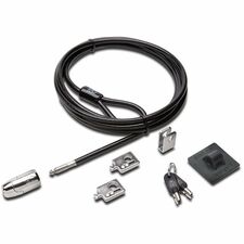 Kensington Desktop & Peripherals 2.0 Locking Kit 8 ft Cable - Keyed Lock - Black - Carbon Steel, Plastic - For Desktop Computer, Keyboard, Mouse, Computer