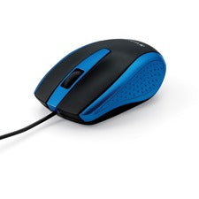 Verbatim Corded Notebook Optical Mouse - Blue Optical - Cable - Blue - USB Type A - Scroll Wheel - 3 Button(s) - 1 Each
