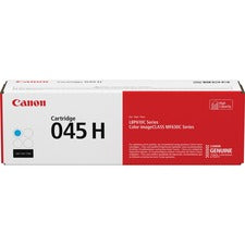 Canon 045H Original High Yield Laser Toner Cartridge - Cyan - 1 Each 2200 Pages
