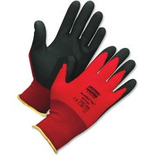 NORTH NorthFlex Red XL Work Gloves Polyvinyl Chloride (PVC) Coating - 10 Size Number - X-Large Size - Red, Black, White - Soft, Flexible, Lightweight, Comfortable, Firm Wet Grip - For Manufacturing, Construction, Agriculture, Municipal Service, General Pu