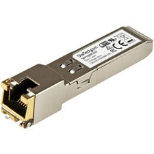 StarTech.com SFP (mini-GBIC) Module For Data Networking - 1 x RJ-45 Duplex 1000Base-TX Network LAN - Twisted Pair1.25 Gigabit Ethernet - 1000Base-TX - Hot-swappable - 1 Each