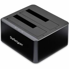 StarTech.com Drive Dock SATA/600 - USB 3.1 Type B Host Interface - UASP Support External - Black Hot Swappable Bays - 2 x HDD Supported - 2 x SSD Supported - 2 x Total Bay - 2 x 2.5"/3.5" Bay - Plastic, Aluminum