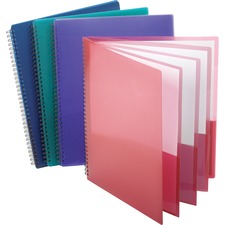 Oxford Letter Pocket Folder 8 1/2" x 11" - 200 Sheets Capacity - 8 Pocket(s) - Poly - Assorted - 5 / Bundle