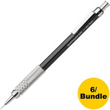 Pentel GraphGear 500 Mechanical Pencils 0.5 mm Lead - HB - Refillable - Black Barrel - 6 / Bundle