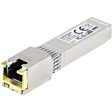 StarTech.com MSA Compliant SFP+ Transceiver Module - 10GBASE-T For Data Networking - 1 x RJ-45 Duplex 10GBase-T Network LAN - Twisted Pair10 Gigabit Ethernet - 10GBase-T - Hot-pluggable, Hot-swappable - 1 Each