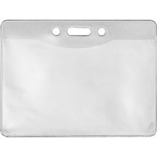 Advantus Government/Military ID Holders Support 4" x 2.75" Media - Horizontal - Vinyl - Clear - Durable - 50 / Pack