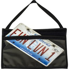 C-Line License Plate Holder Support 13" x 8.50" Media - 9.3" Width x 14" Length - Vinyl - Clear, Black, Black - 1 Each