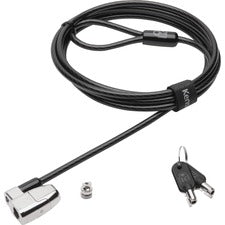 Kensington ClickSafe 2.0 Keyed Laptop Lock 6 ft Cable - Keyed Lock - Black - Carbon Steel - For Notebook