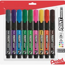 Pentel Opaque Bullet Tip Paint Markers 0.3 mm Bullet Marker Point - Assorted Ink - 9 / Pack