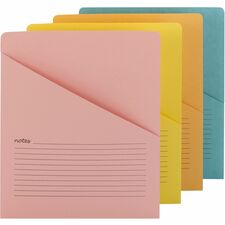 Smead Organized Up Recycled File Jacket 11 pt. - Aqua, Goldenrod, Pink, Yellow - 10% Recycled - 12 / Pack