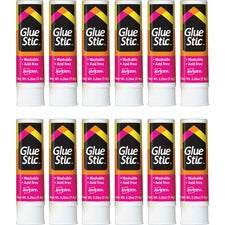 Avery® Permanent Glue Stic 0.26 fl oz - White - 12 / Box
