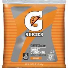 Gatorade Orange Thirst Quencher Powder Mix Powder - 1.31 lb - 2.50 gal Maximum Yield - Orange - 32 / Carton