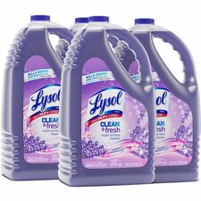 Lysol Clean/Fresh Lavender Cleaner For Multi Surface - 144 fl oz (4.5 quart) - Clean & Fresh Lavender Orchid Scent - Recommended For: Stain Remover - Long Lasting, Disinfectant - Purple - 4 / Carton