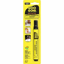 Goo Gone Mess-free Pen For Multipurpose - 0.34 fl oz - Spill Proof, Unbreakable, Compact, Mess-free, Long Lasting - Black, Orange - 12 / Carton