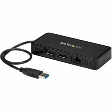 StarTech.com USB to Dual DisplayPort Mini Docking Station - Dual 4K 60Hz - GbE - USB 3.0 for Notebook - USB 3.0 Type A - 2 Displays Supported - 4K - 4096 x 2160 - 1 x USB Ports - 1 x USB 3.0 - USB Type-A - Network (RJ-45) - 2 x DisplayPorts - DisplayPort