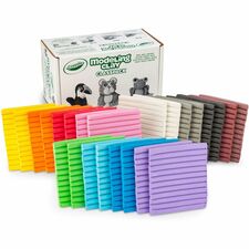 Crayola 12-Color Modeling Clay Classpack Building Shapes, Sculpture, Art - Recommended For 6 Year - Pink, Red, Orange, Yellow, Green, Blue, Light Blue, Purple, Black, Gray, White, ... - 288 / Box