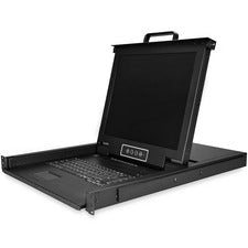 StarTech.com 8-Port Rackmount KVM Console with 17" Display 8 Computer(s) - 17" LCD - SXGA - 1280 x 1024 - 2 x PS/2 Port - 2 x USB - 1 x VGA - 8 - Keyboard - TouchPad - 120 V AC, 230 V AC Input Voltage - 1U High - PC - Steel - Black