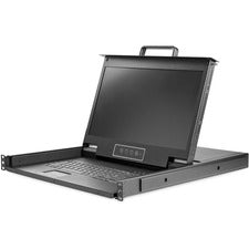 StarTech.com 17" HD Rackmount KVM Console - 1 Port 1 Computer(s) - 17.3" LCD - Full HD - 1920 x 1080 - 16:9 - 1 - Keyboard - TouchPad - 120 V AC, 230 V AC Input Voltage - 1U High - PC - Steel - Black
