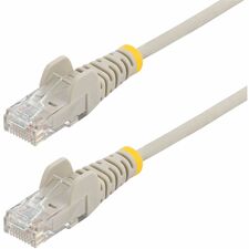 StarTech.com Cat.6 Patch Network Cable 1 ft Category 6 Network Cable for Network Device - First End: 1 x RJ-45 Network - Male - Second End: 1 x RJ-45 Network - Male - Patch Cable - Gold Plated Connector - LSZH - 28 AWG - Gray - 1 Each
