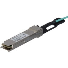 StarTech.com Fiber Optic Network Cable 98.40 ft Fiber Optic Network Cable for Network Device, Server, Switch, Router, Transceiver - First End: 1 x QSFP+ Network - Male - Second End: 1 x QSFP+ Network - Male - 40 Gbit/s - Black - 1 Each