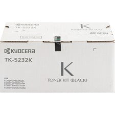 Kyocera TK-5232K Original High Yield Laser Toner Cartridge - Black - 1 Each 2600 Pages