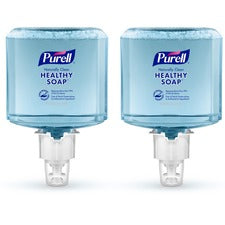 PURELL® ES6 CRT HEALTHY SOAP™ Naturally Clean Fragrance Free Foam Fragrance-free Scent - 1.27 quart - Dirt Remover, Kill Germs - Skin - Antibacterial - Blue - Fragrance-free, Preservative-free, Paraben-free, Phthalate-free, Dye-free, Bio-based,