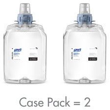 PURELL® FMX-20 HEALTHY SOAP™ Mild Foam Refill Fragrance-free Scent - 2.11 quart - Dirt Remover, Kill Germs - Hand, Skin - Moisturizing - Clear - Dye-free, Bio-based - 2 / Carton