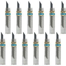 Pentel Super Hi-Polymer Leads 0.7 mm , Medium Point - B - Black Lead - 12/Tube - 12 / Box