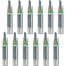 Pentel Super Hi-Polymer Leads 0.7 mm , Medium Point - H - Black Lead - 12/Tube - 12 / Box