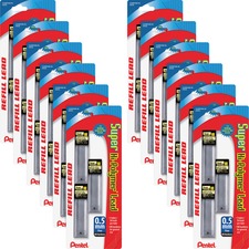 Pentel Super Hi-Polymer Leads 0.5 mm , Fine Point - HB - Graphite Lead - 30/Tube - 36 / Box