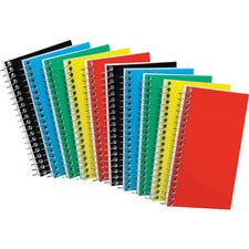 Ampad Sidebound Memo Notebooks 50 Sheets - Wire Bound - 5" x 3" Sheet Size - White Paper - Assorted Pressboard Cover - Mediumweight, Rigid - 10 / Bundle