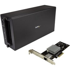 StarTech.com Thunderbolt 3 to 10GbE NIC - Thunderbolt 3 Expansion Chassis - Chassis + Card Black - 1 Each