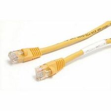 StarTech.com 6 ft Yellow Molded Cat5e UTP Patch Cable 6 ft Category 5e Network Cable - First End: 1 x RJ-45 - Male - Second End: 1 x RJ-45 - Male - Patch Cable - Yellow - 1 Each