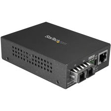 StarTech.com Gigabit Ethernet to SC Fiber Media Converter - 1000Base-LX - Single-mode - 10 km 1 x Network (RJ-45) - 1 x SC Ports - DuplexSC Port - Single-mode - 1310 nm Fiber - Gigabit Ethernet - 1000Base-T, 1000Base-LX, 10Base-T, 100Base-LX - 10 km - AC