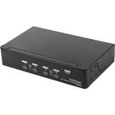 StarTech.com 4-Port DisplayPort KVM Switch - DisplayPort 1.2 KVM - 4K 60Hz 4 Computer(s) - 1 Local User(s) - 3840 x 2160 - 8 x USB - 5 x DisplayPort - 1U - Rack-mountable, Desktop - TAA Compliant