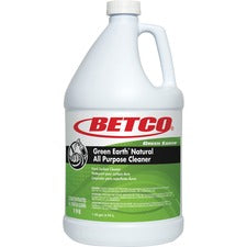 Betco Green Earth Natural All Purpose Cleaner Concentrate - 128 fl oz (4 quart) - Clean Scent - Bio-based, Solvent-free, Streak-free, Non-smearing - Green Bottle - 1 Each