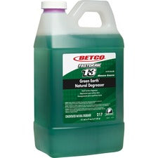 Betco Green Earth FastDraw 13 Natural Degreaser Concentrate - 67.6 fl oz (2.1 quart) - Bio-based, Phosphate-free, Spill Proof - Dark Green - 1 Each